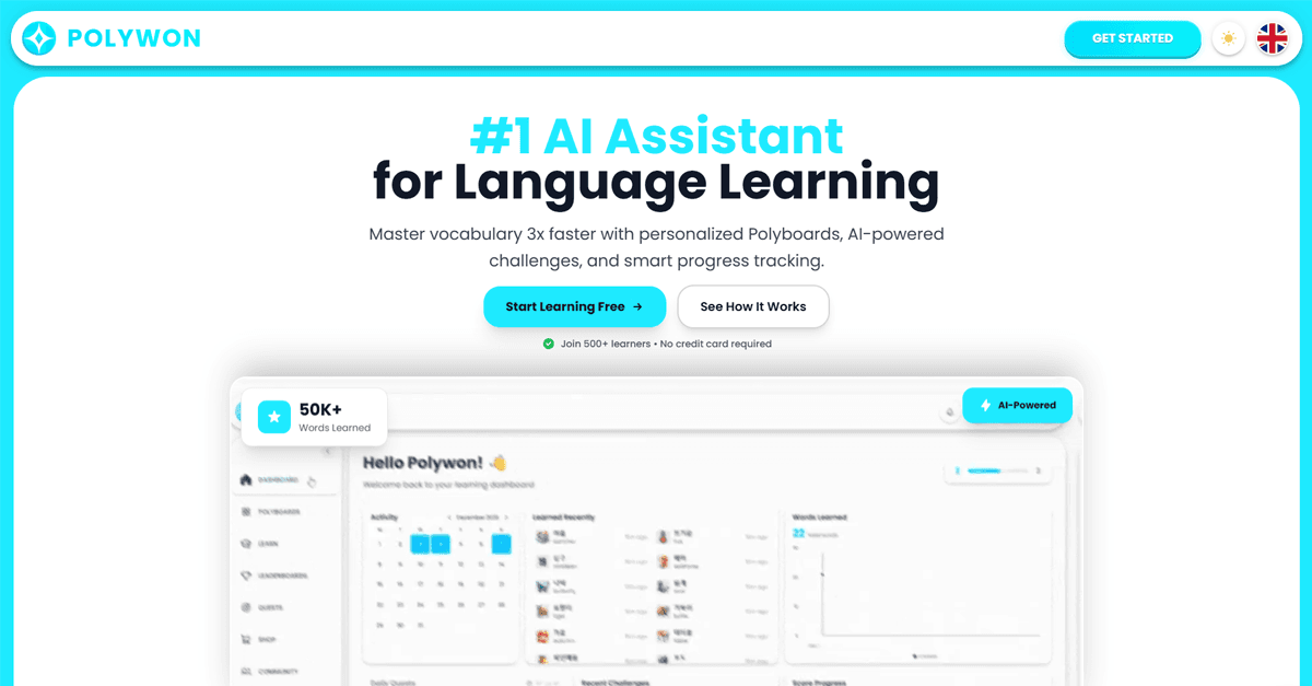 Polywon website preview
